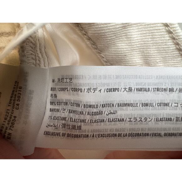 Abercrombie & Fitch 90's Relaxed Cutoff Shorts Off White Women Sz 35 / 20 NWT - Picture 8 of 10